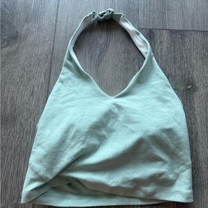 Bombshell Sportswear Light Green Halter Crop Top